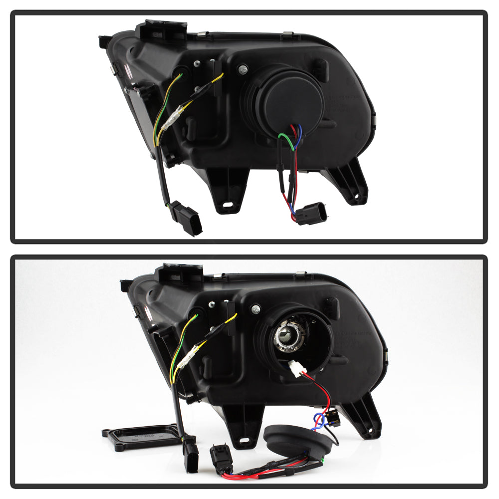 Spyder 10-13 Ford Mustang - Halogen - Projector Headlights - LED Signals -Black (PRO-YD-FM2010V2-BK) 5085429
