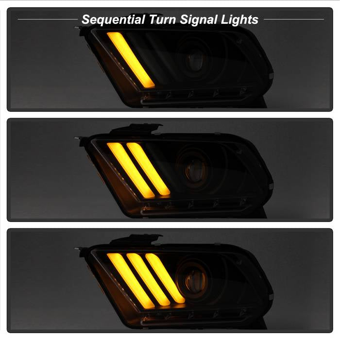 Spyder Ford Mustang 10-13 Projector Headlights - HID Model Only - Black PRO-YD-FM2010V2-HID-BK 5084569