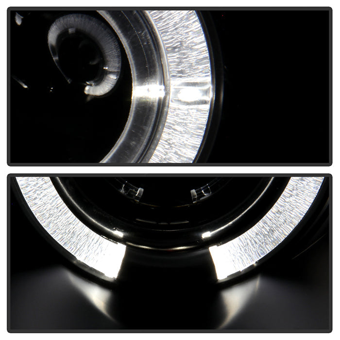 Spyder Ford Mustang 99-04 Projector Headlights LED Halo Black High H1 Low H1 PRO-YD-FM99-1PC-AM-BK 5010445