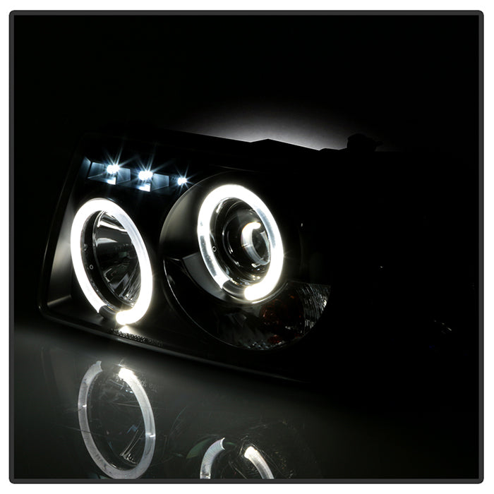 Spyder Ford Ranger 01-11 1PC Projector Headlights LED Halo LED Blk PRO-YD-FR01-1PC-HL-BK 5010490