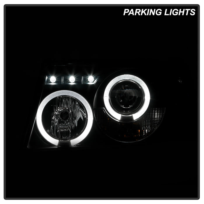 Spyder Ford Ranger 01-11 1PC Projector Headlights LED Halo LED Blk Smke PRO-YD-FR01-1PC-HL-BSM 5078476