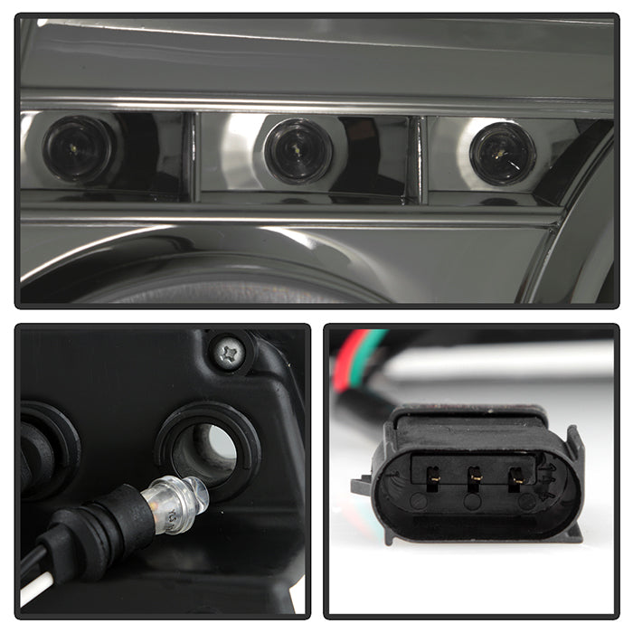 Spyder Ford Ranger 01-11 1PC Projector Headlights LED Halo LED Smke PRO-YD-FR01-1PC-HL-SM 5010513