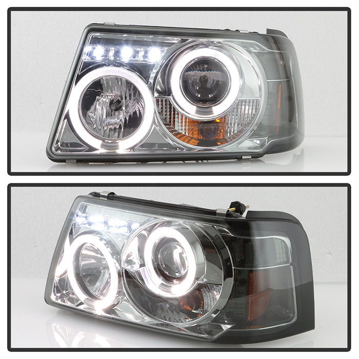 Spyder Ford Ranger 01-11 1PC Projector Headlights LED Halo LED Smke PRO-YD-FR01-1PC-HL-SM 5010513