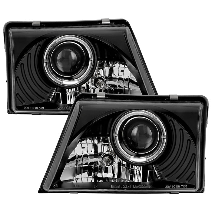 Spyder Ford Ranger 98-00 Projector Headlights LED Halo Black High 9005 Low H1 PRO-YD-FR98-BK 5010520