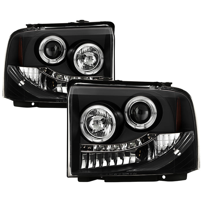 Spyder Ford F250/350/450 Super Duty 05-07 Projector Headlights LED Halo- LED Blk PRO-YD-FS05-HL-BK 5010544
