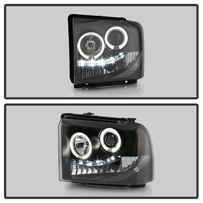 Spyder Ford F250/350/450 Super Duty 05-07 Projector Headlights LED Halo- LED Blk PRO-YD-FS05-HL-BK 5010544