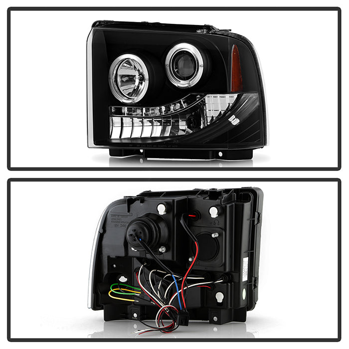 Spyder Ford F250/350/450 Super Duty 05-07 Projector Headlights LED Halo- LED Blk PRO-YD-FS05-HL-BK 5010544