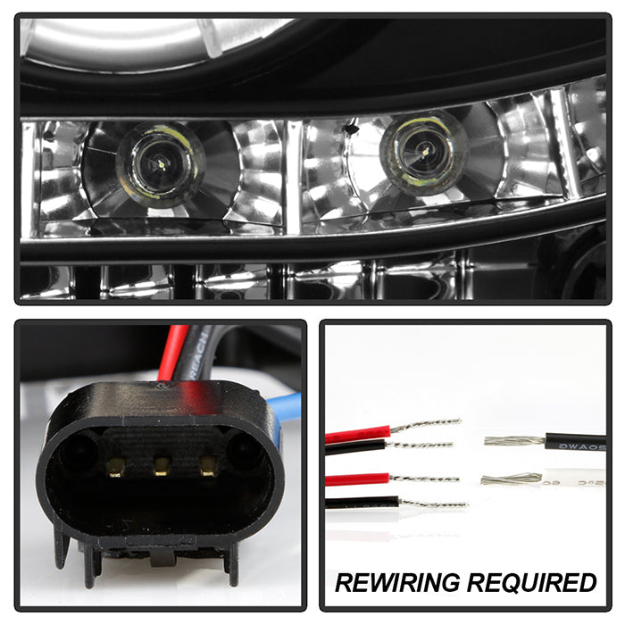 Spyder Ford F250/350/450 Super Duty 05-07 Projector Headlights LED Halo- LED Blk PRO-YD-FS05-HL-BK 5010544