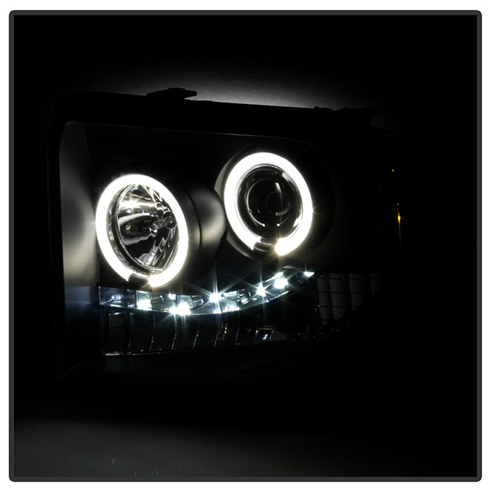 Spyder Ford F250/350/450 Super Duty 05-07 Projector Headlights LED Halo- LED Blk PRO-YD-FS05-HL-BK 5010544