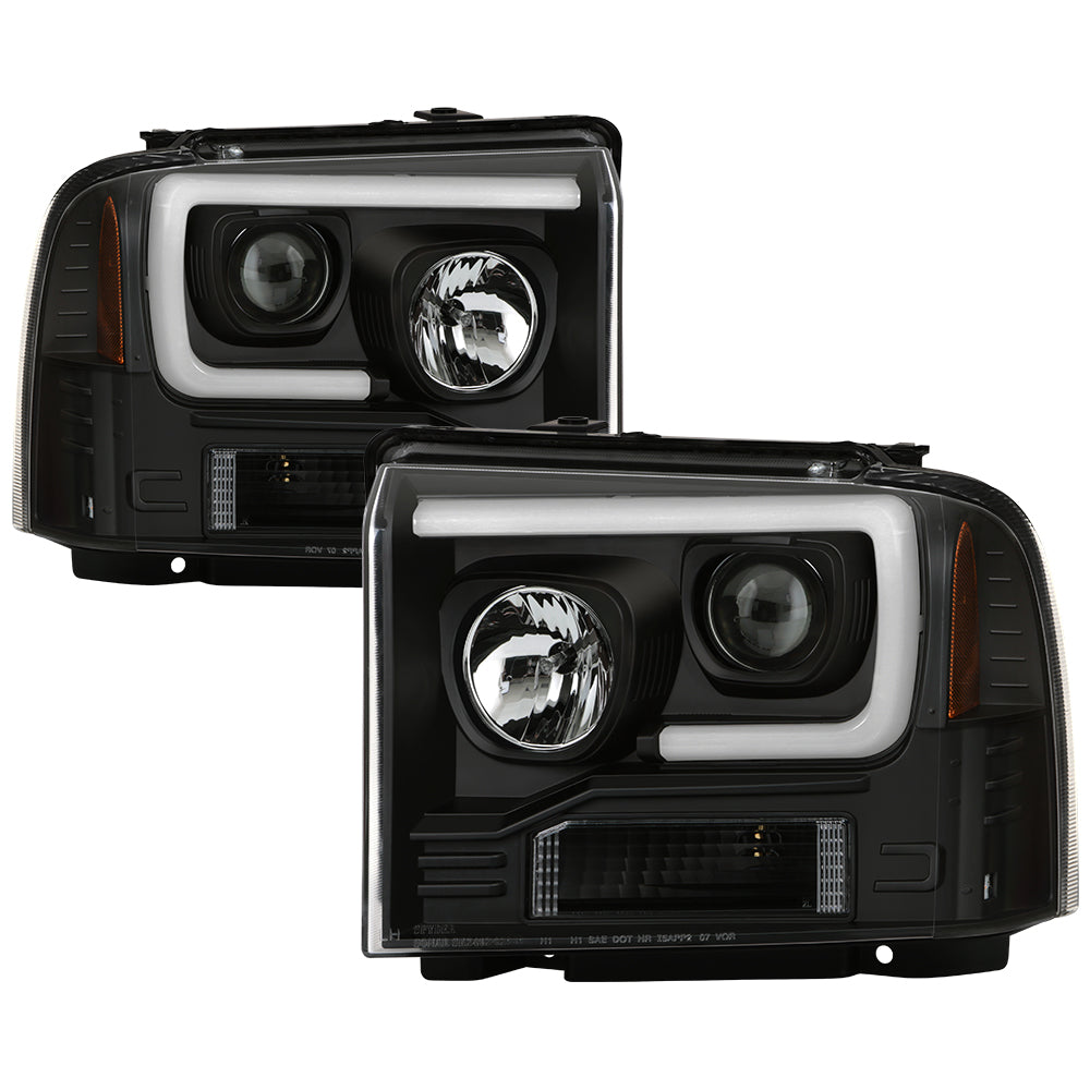 Spyder 05-07 Ford F250/350/450 Super Duty Projector LED Black PRO-YD-FS05V2PL-BK 5087911