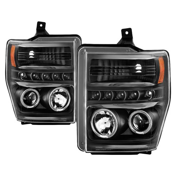 Spyder Signature Ford F250/350/450 Super Duty 08-10 Projector Headlights (PRO-YD-FS08-HL-BKV2) 5086006
