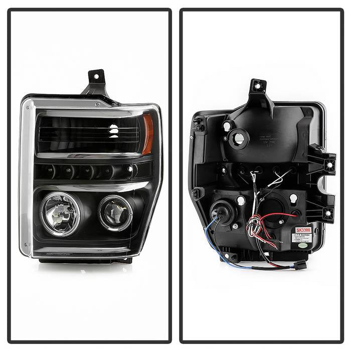 Spyder Signature Ford F250/350/450 Super Duty 08-10 Projector Headlights (PRO-YD-FS08-HL-BKV2) 5086006