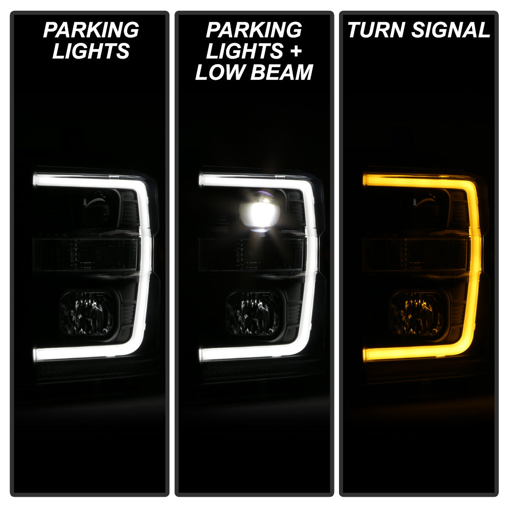 Spyder Ford F-250/350/450 08-10 V2 High-Power LED Headlights-Switch Back-Black PRO-YD-FS08PL-SBLB-BK 5087751
