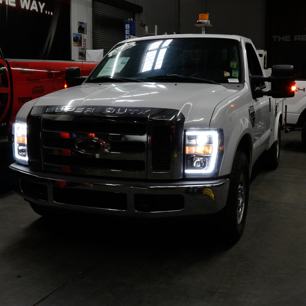 Spyder Ford F-250/350/450 08-10 V2 High-Power LED Headlights-Switch Back-Black PRO-YD-FS08PL-SBLB-BK 5087751