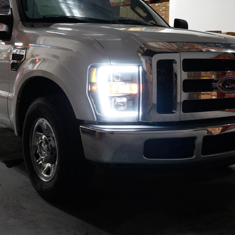 Spyder Ford F-250/350/450 08-10 V2 High-Power LED Headlights-Switch Back-Black PRO-YD-FS08PL-SBLB-BK 5087751