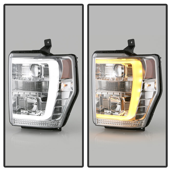 Spyder Ford F-250/350/450 08-10 V2 High-Power LED Headlights-Switch Back-Chrome PRO-YD-FS08PL-SBLB-C 5087744