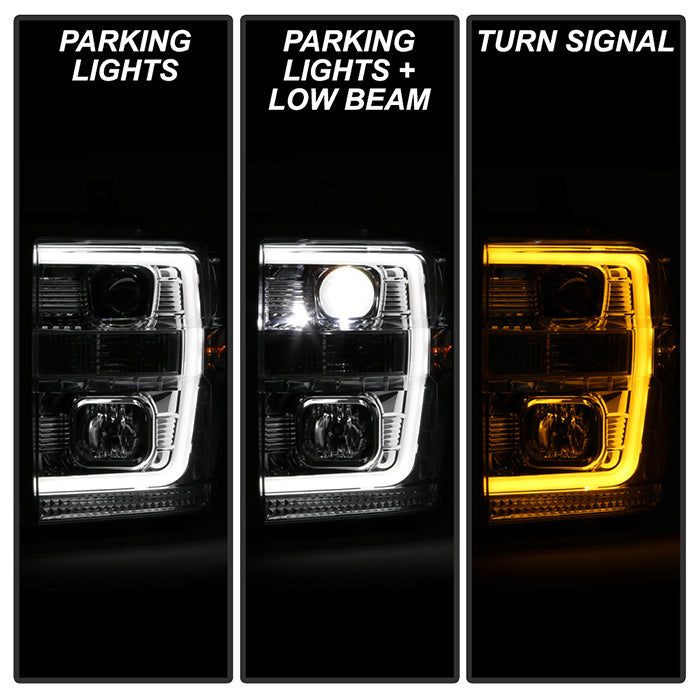 Spyder Ford F-250/350/450 08-10 V2 High-Power LED Headlights-Switch Back-Chrome PRO-YD-FS08PL-SBLB-C 5087744