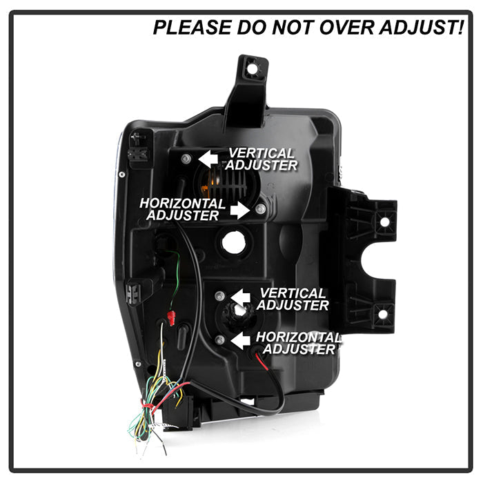 Spyder Ford F-250/350/450 08-10 V2 High-Power LED Headlights-Switch Back-Chrome PRO-YD-FS08PL-SBLB-C 5087744