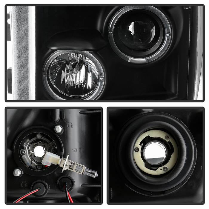 Spyder Ford Super Duty 11-16 Projector Headlights LEDHalo DRL All Black PRO-YD-FS11-HL-BKV2 5086013