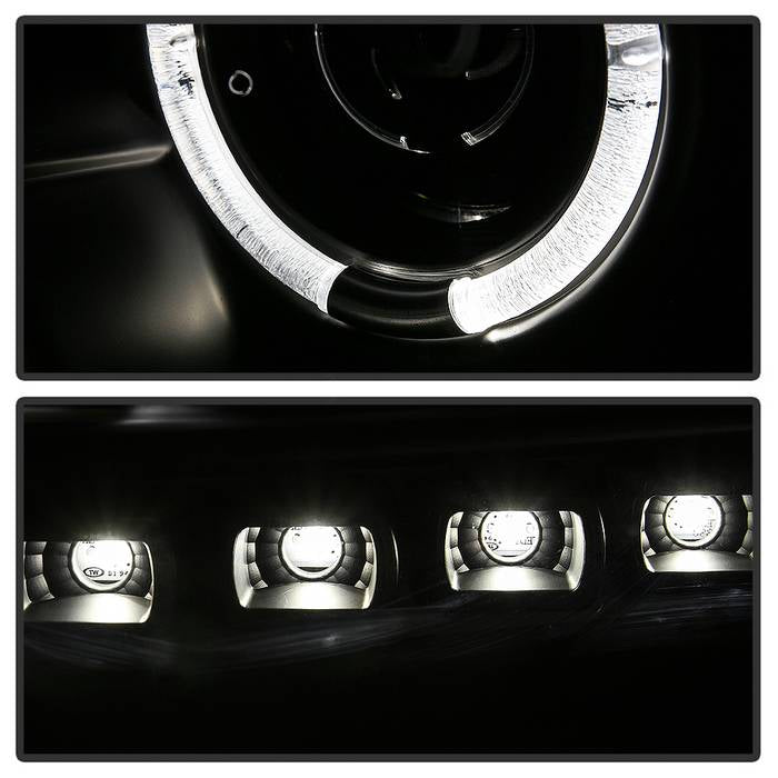 Spyder Ford Super Duty 11-16 Projector Headlights LEDHalo DRL All Black PRO-YD-FS11-HL-BKV2 5086013