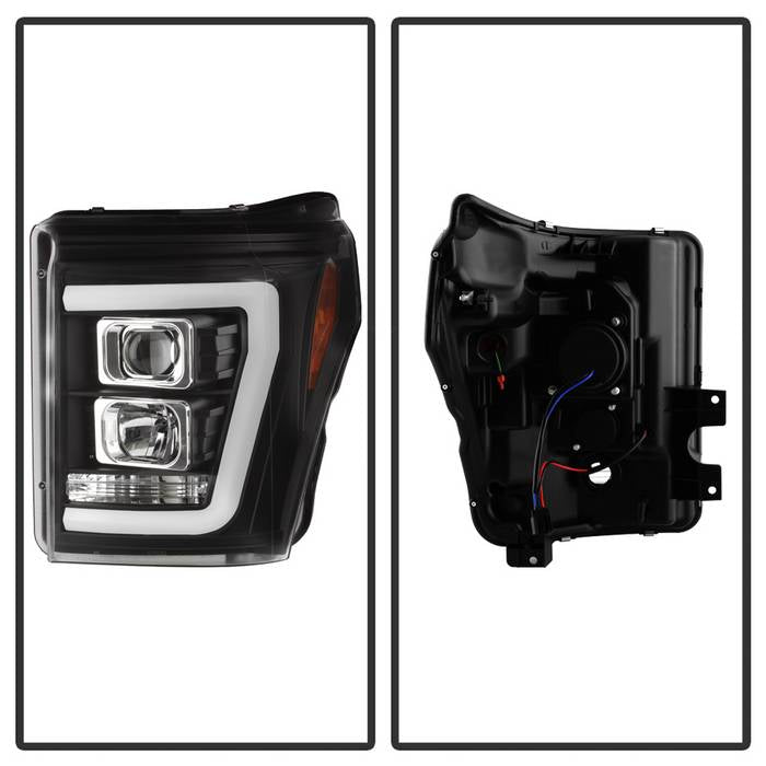 Spyder Ford F-250/F-350/F450 Super Duty 11-16 V2 Projector Headlights - Black (PRO-YD-FS11V2-LB-BK) 5084460