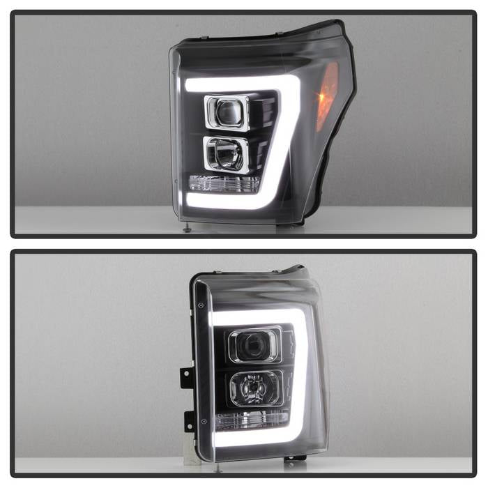 Spyder Ford F-250/F-350/F450 Super Duty 11-16 V2 Projector Headlights - Black (PRO-YD-FS11V2-LB-BK) 5084460