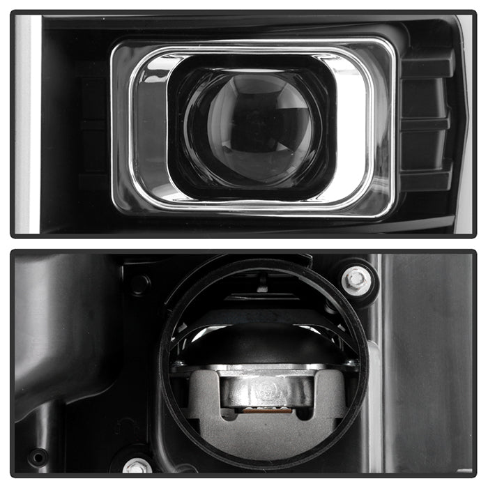 Spyder Ford F250/350/450 11-16 V2 High-Power LED Headlights-White Light Bar-Black PRO-YD-FS11V2PL-BK 5087898
