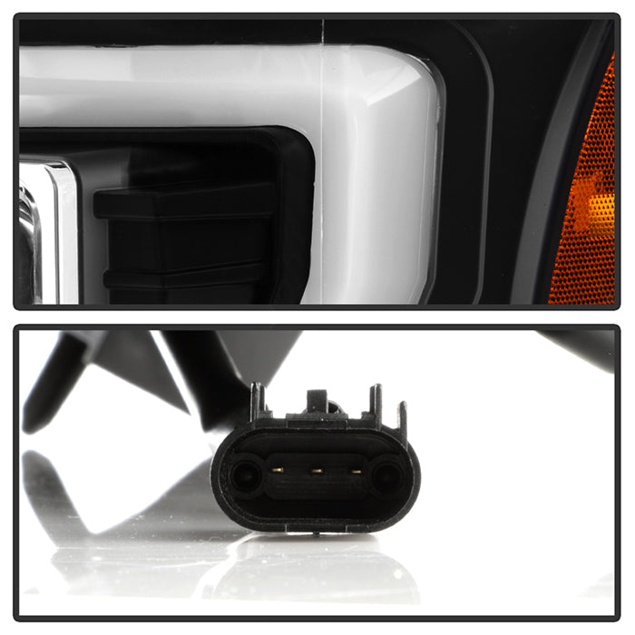 Spyder Ford F250/350/450 11-16 V2 High-Power LED Headlights-White Light Bar-Black PRO-YD-FS11V2PL-BK 5087898