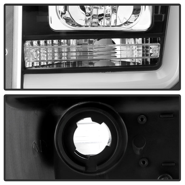 Spyder Ford F250/350/450 11-16 V2 High-Power LED Headlights-White Light Bar-Black PRO-YD-FS11V2PL-BK 5087898