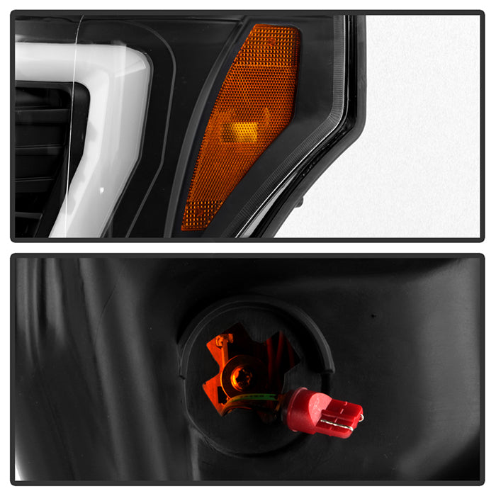 Spyder Ford F250/350/450 11-16 V2 High-Power LED Headlights-White Light Bar-Black PRO-YD-FS11V2PL-BK 5087898
