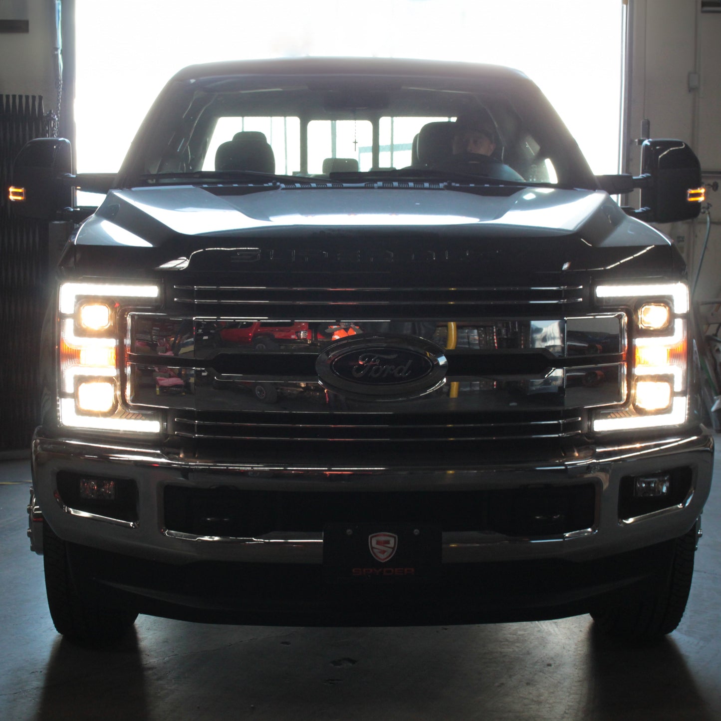 Spyder Ford F-250/F-350/F450 Super Duty 17-18 Projector Headlights Black PRO-YD-FS17-SBSEQ-BK 5086280