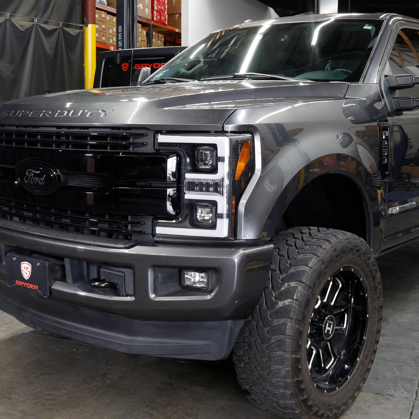 Spyder Ford F-250/F-350/F450 Super Duty 17-18 Projector Headlights Black PRO-YD-FS17-SBSEQ-BK 5086280