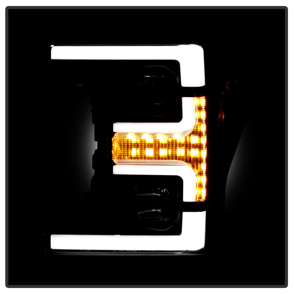 Spyder Ford F-250/F-350/F450 Super Duty 17-18 Projector Headlights Black PRO-YD-FS17-SBSEQ-BK 5086280