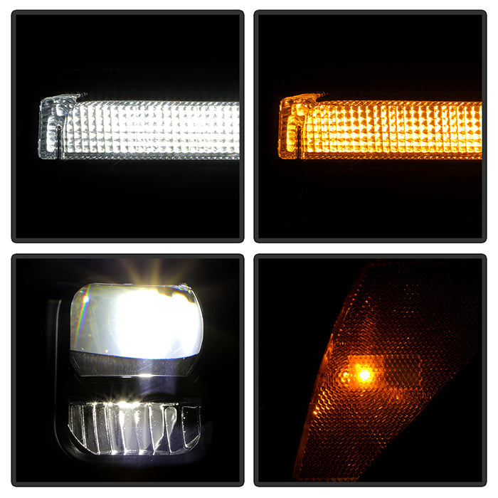 Spyder Ford F-250/F-350/F450 17-18 Full LED Headlights Chrome PRO-YD-FS17HALAP-SEQ-BK 5087430