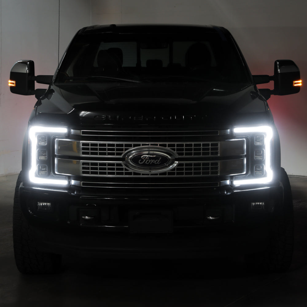 Spyder Ford F-250/F-350/F450 17-18 Full LED Headlights Chrome PRO-YD-FS17HALAP-SEQ-BK 5087430