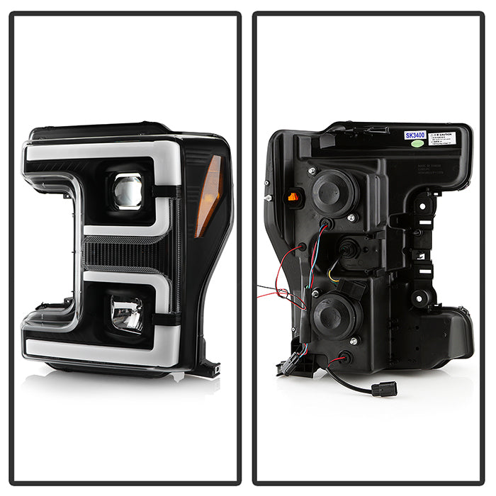 Spyder 17-18 Ford F250/F350/F450 Halogen Model Only -White Light Bar- Black- PRO-YD-FS17HALSI-BK 5087850