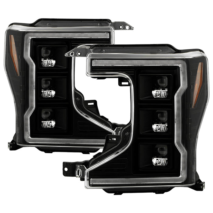 SPYDER Apex 20-22 Ford F250/F350 (Halogen) High-Power LED Headlights - Black PRO-YD-FS20HALAP-SEQ-BK 5088635
