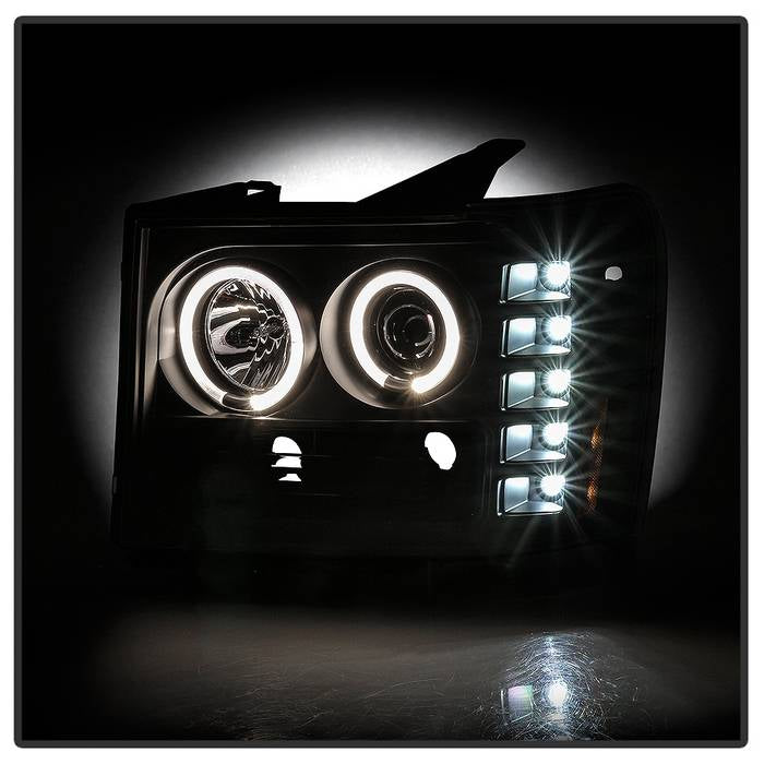 Spyder GMC Sierra 1500/GMC Sierra Denali 08-13 Projector LED Halo- LED All Blk PRO-YD-GS07-HL-BKV2 5086020