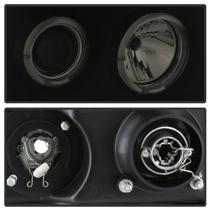 Spyder GMC Sierra 1500/2500 07-13 Projector Headlights LED Halo- LED Blk Smke PRO-YD-GS07-HL-BSM 5078506