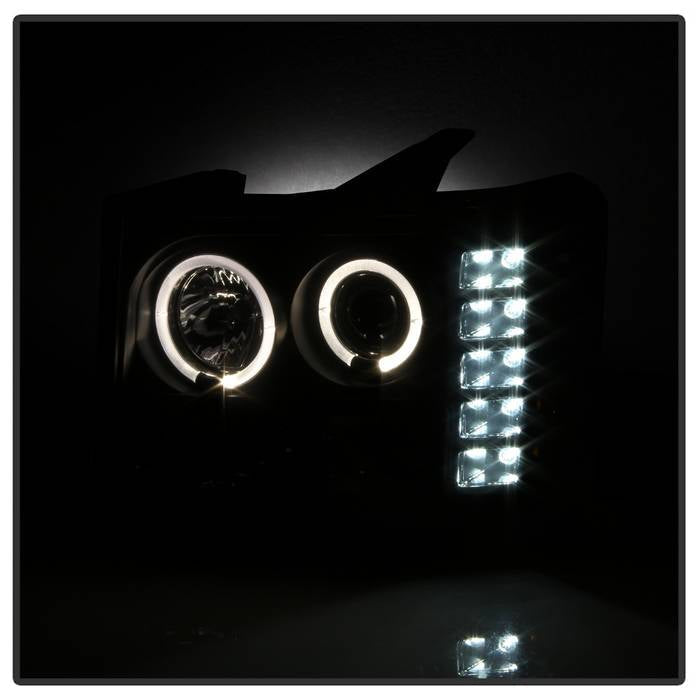Spyder GMC Sierra 1500/2500 07-13 Projector Headlights LED Halo- LED Blk Smke PRO-YD-GS07-HL-BSM 5078506