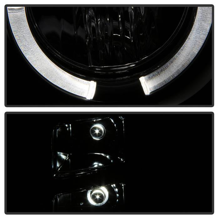 Spyder GMC Sierra 1500/2500 07-13 Projector Headlights LED Halo- LED Blk Smke PRO-YD-GS07-HL-BSM 5078506