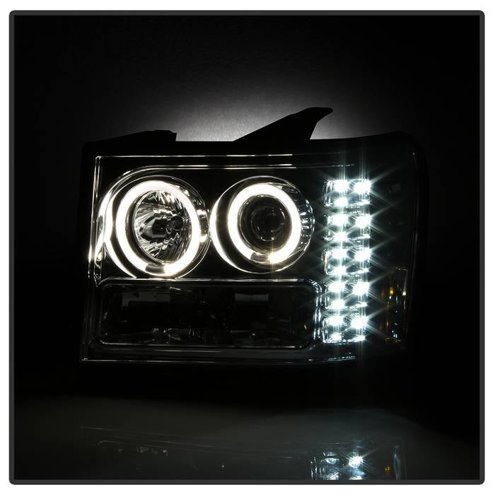 Spyder GMC Sierra 1500/2500/3500 07-13 Projector Headlights LED Halo- LED Chrome PRO-YD-GS07-HL-C 5010612