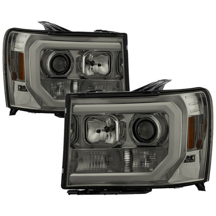 Spyder GMC Sierra 1500/2500/3500 07-13 V2 Projector Headlights - Smoke PRO-YD-GS07V2-LBDRL-SM 5083654