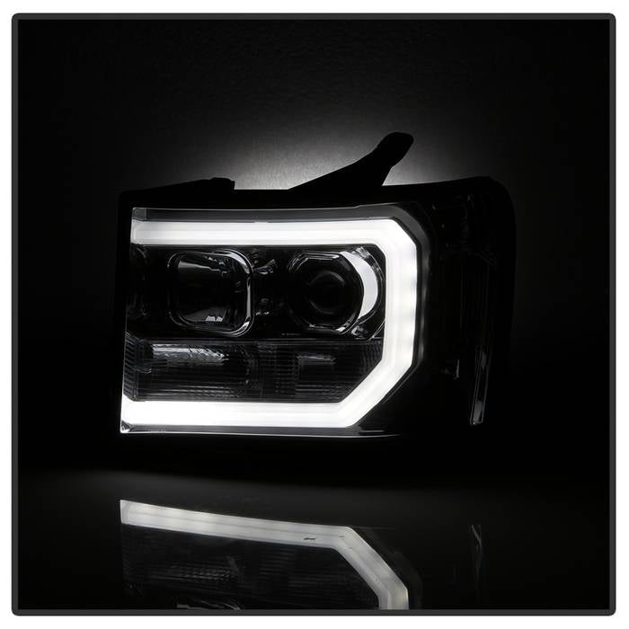 Spyder GMC Sierra 1500/2500/3500 07-13 V2 Projector Headlights - Smoke PRO-YD-GS07V2-LBDRL-SM 5083654