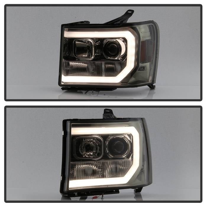 Spyder GMC Sierra 1500/2500/3500 07-13 V2 Projector Headlights - Smoke PRO-YD-GS07V2-LBDRL-SM 5083654