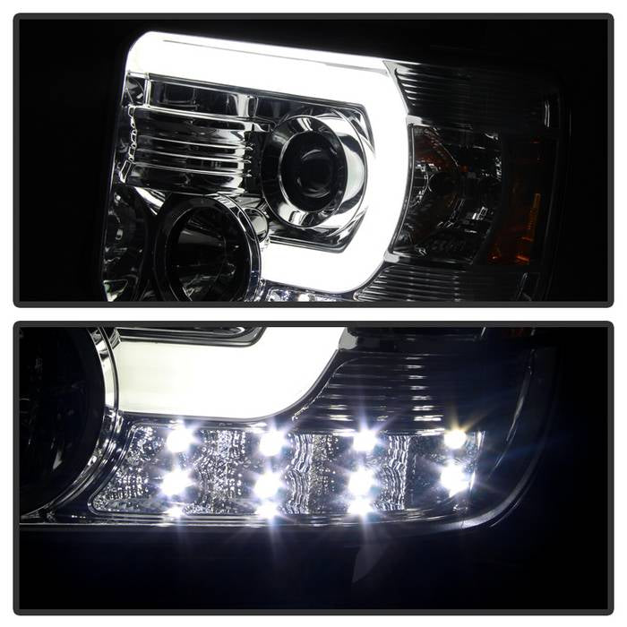Spyder GMC Sierra 14-16 Projector Headlights Light Bar DRL Chrome PRO-YD-GS14-LBDRL-C 5080622