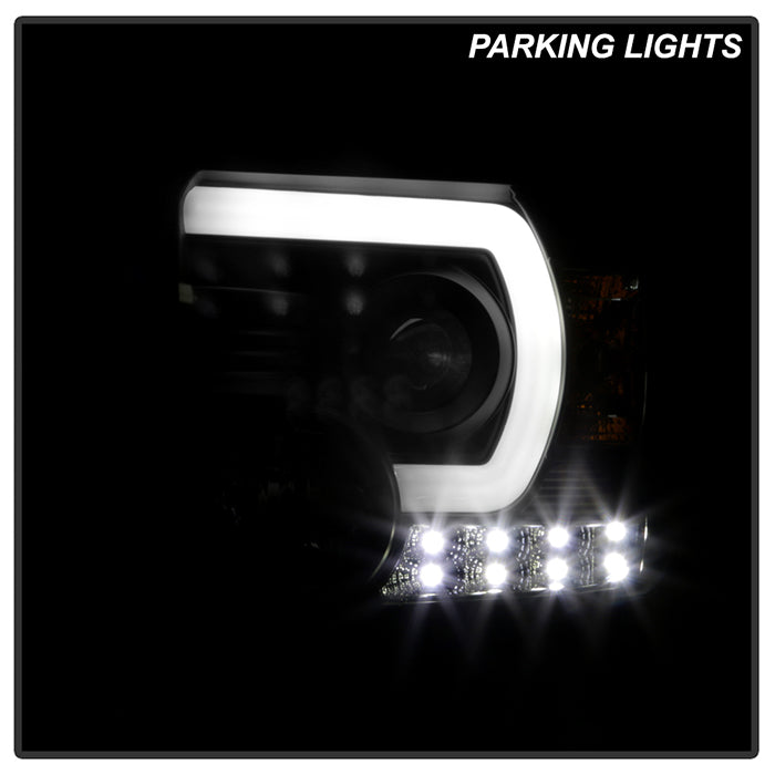 Spyder GMC Sierra 14-16 Projector Headlights Light Bar DRL Blk PRO-YD-GS14V2-LBDRL-BK 5080851