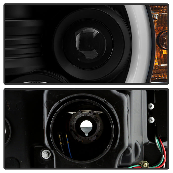 Spyder GMC Sierra 14-16 Projector Headlights Light Bar DRL Blk PRO-YD-GS14V2-LBDRL-BK 5080851