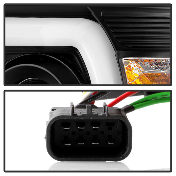 Spyder GMC Sierra 14-16 Projector Headlights Light Bar DRL Blk PRO-YD-GS14V2-LBDRL-BK 5080851