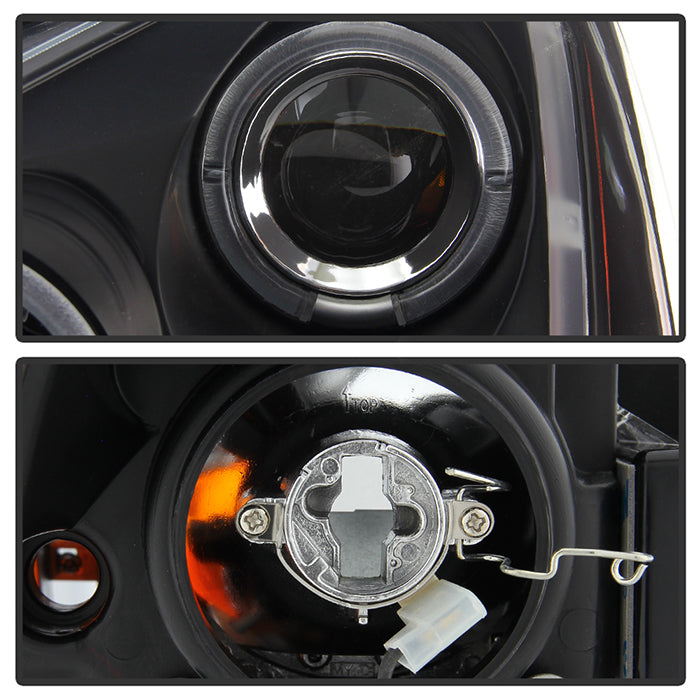 Spyder Honda Accord 03-07 Projector Headlights LED Halo Amber Reflctr LED Blk PRO-YD-HA03-AM-BK 5010636
